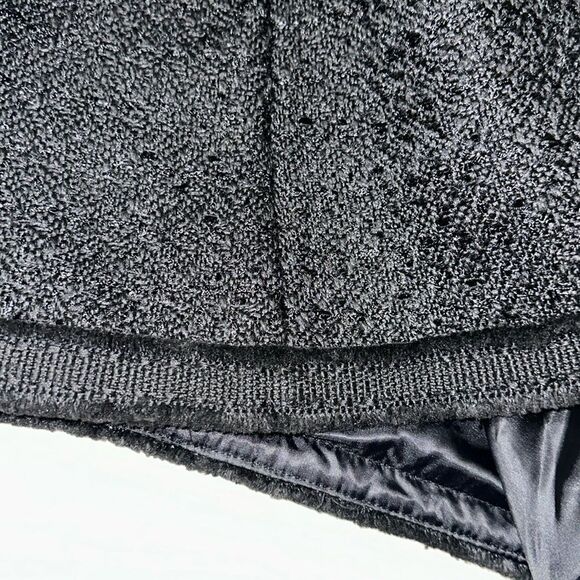 IS 3X Black Button Front Tweed Blazer with Gold Tone Pearl Buttons and Pockets - Picture 7 of 13